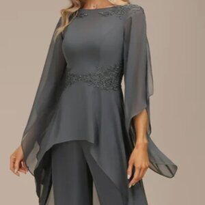 Formal jumpsuit, vintage mauve, size 16